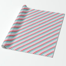 Klassiek Strepenpatroon Kerst Inpakpapier