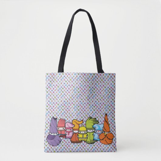 Klassiek stripfiguur Goblins Blue Pattern Tote Bag (Voorkant)