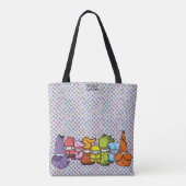 Klassiek stripfiguur Goblins Blue Pattern Tote Bag (Achterkant)