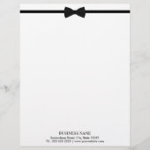 Klassiek Stropdas elegant zwart-wit Briefhoofd Ontwerp (Voorkant)