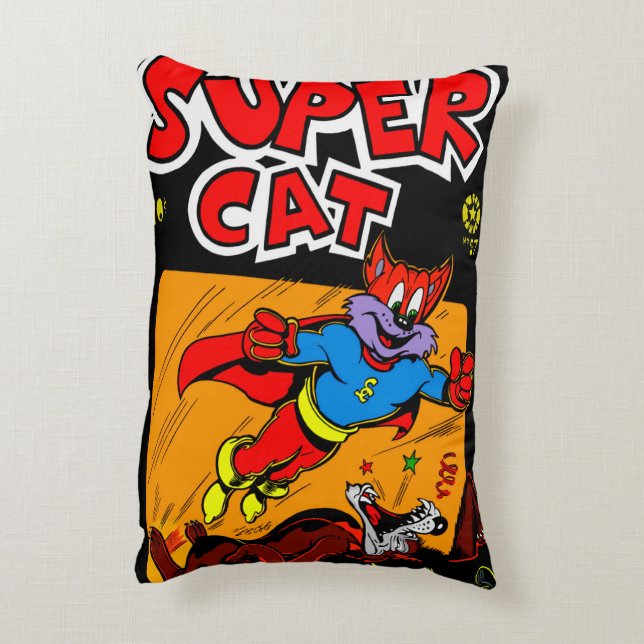 Klassiek SuperCat Accent Kussen (Achterkant (Verticaal))