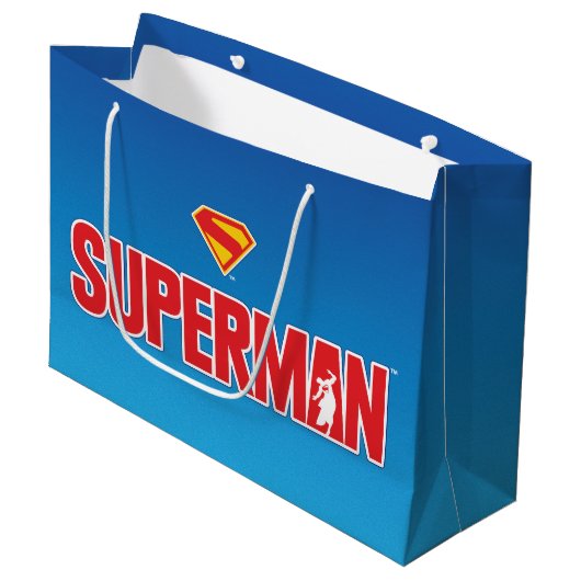 Klassiek Superman Vet Logo Groot Cadeauzakje (Voorkant Gekanteld)