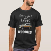 Klassiek Surf Wagon alleen maar een meisje dat van T-shirt (Voorkant)