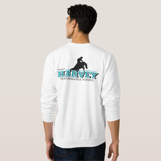 Klassiek sweatshirt met zwarte logo (Achterkant volledig)