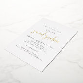 Klassiek Sweet Sixteen Modern Script Echt Folie Uitnodiging (Gedraaid)