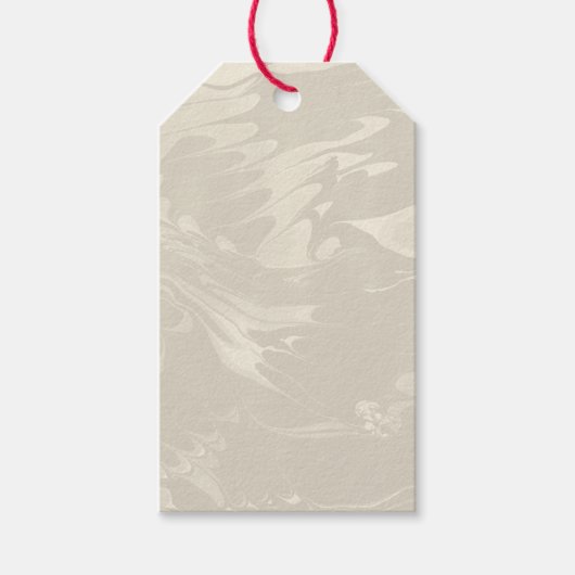 Klassiek Swirl Marble patroon Cadeaulabel (Voorkant)