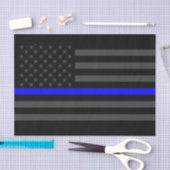 Klassiek symbool van Amerikaanse vlag Thin Blue Li Tissuepapier (Craft)