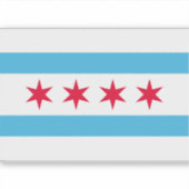 Klassiek Symbool van de Chicago-vlag Sticker (Voorkant)