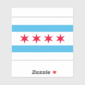 Klassiek Symbool van de Chicago-vlag Sticker (Vel)