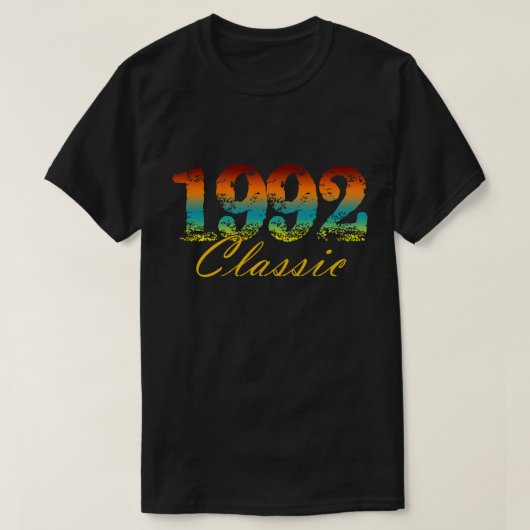Klassiek T-shirt 1992 geboren in 1992 Birthday Gif (Design voorkant)