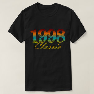 Klassiek T-shirt 1998 geboren in 1998 Birthday Gif