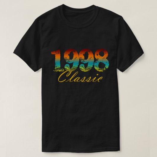 Klassiek T-shirt 1998 geboren in 1998 Birthday Gif (Design voorkant)