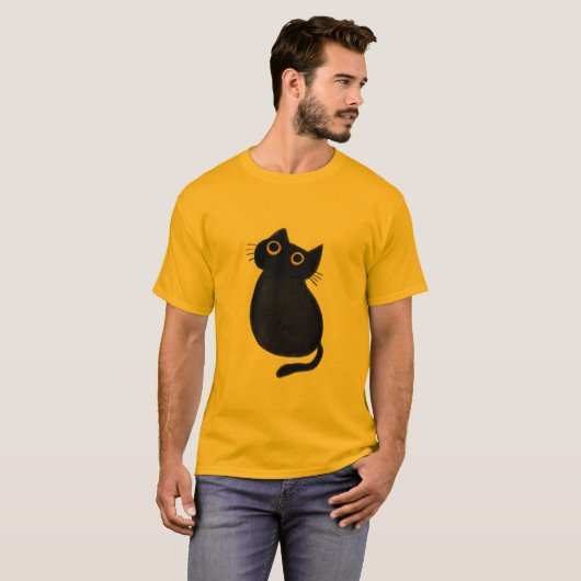 Klassiek T-shirt, Cat cartoon T-shirt (Voorkant volledig)