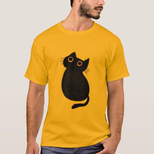 Klassiek T-shirt, Cat cartoon T-shirt (Voorkant)
