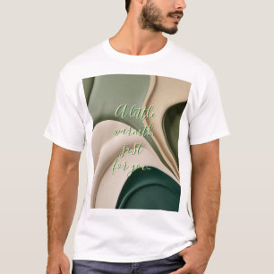 Klassiek T-shirt in stijlvolle abstracte vormgevin