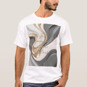 Klassiek T-shirt in stijlvolle abstracte vormgevin (Voorkant)