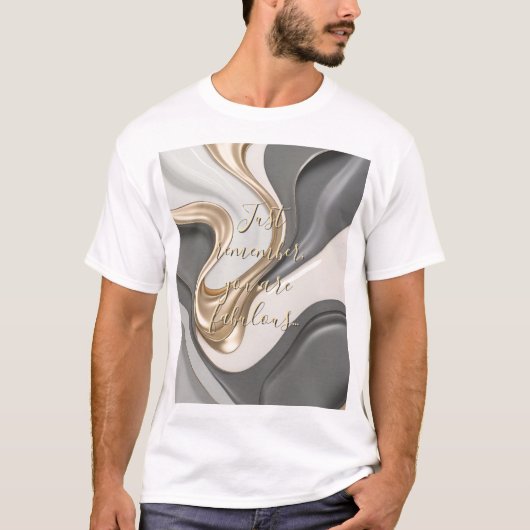 Klassiek T-shirt in stijlvolle abstracte vormgevin (Voorkant)