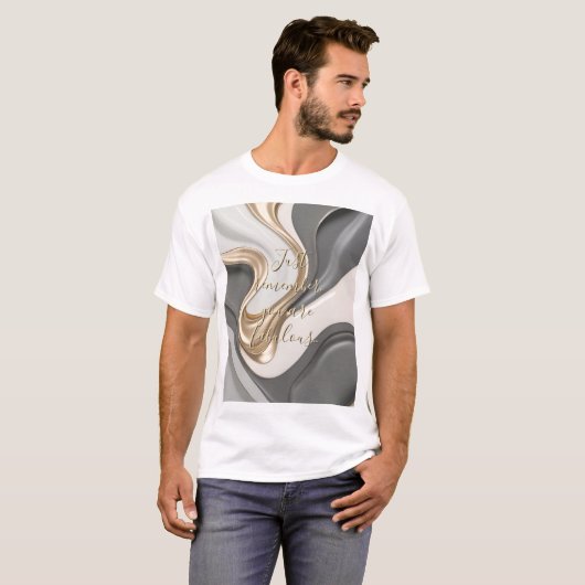 Klassiek T-shirt in stijlvolle abstracte vormgevin (Voorkant volledig)