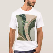 Klassiek T-shirt in stijlvolle abstracte vormgevin (Voorkant)
