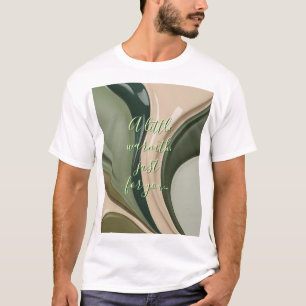 Klassiek T-shirt in stijlvolle abstracte vormgevin