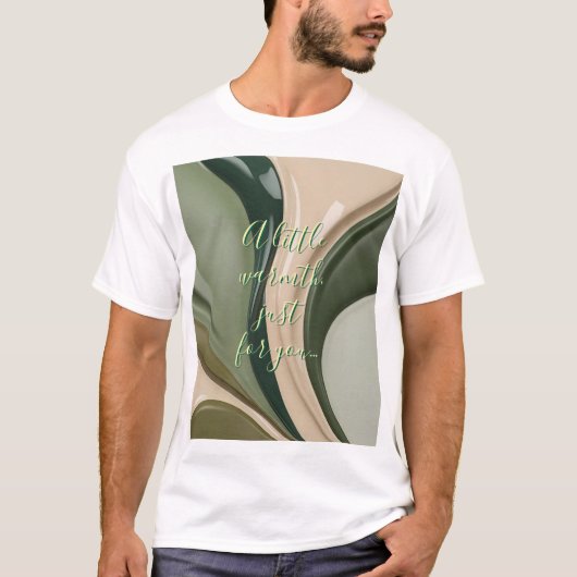 Klassiek T-shirt in stijlvolle abstracte vormgevin (Voorkant)