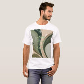 Klassiek T-shirt in stijlvolle abstracte vormgevin (Voorkant volledig)