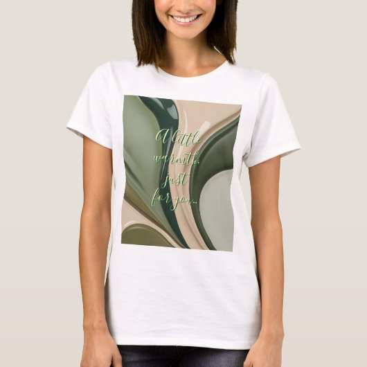 Klassiek T-shirt in stijlvolle abstracte vormgevin (Voorkant)