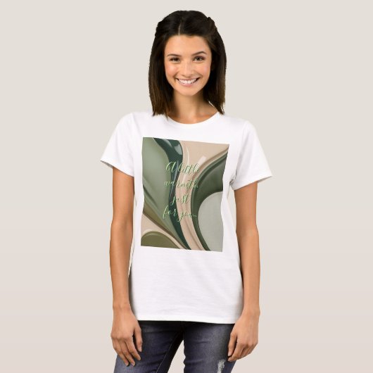 Klassiek T-shirt in stijlvolle abstracte vormgevin (Voorkant volledig)