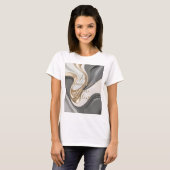 Klassiek T-shirt in stijlvolle abstracte vormgevin (Voorkant volledig)