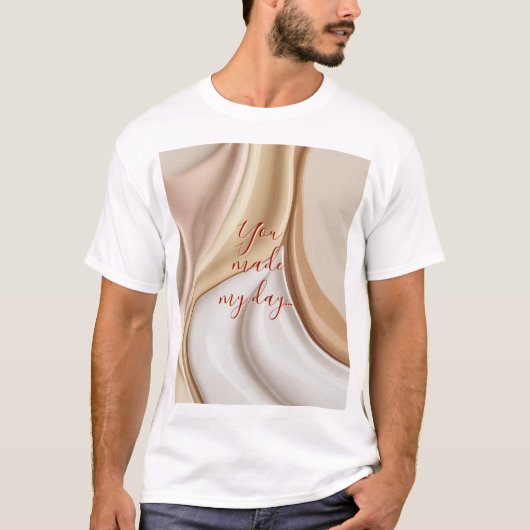 Klassiek T-shirt in stijlvolle abstracte vormgevin (Voorkant)