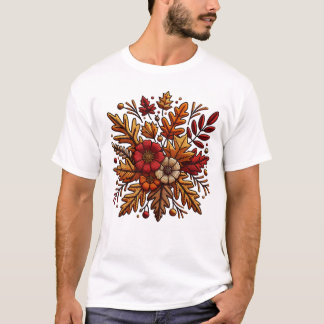 Klassiek T-shirt met bloemenborduurwerk