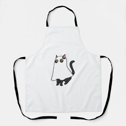 Klassiek T-shirt met spookkat_2 Schort (Voorkant)