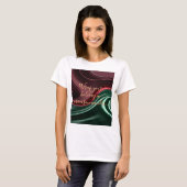 Klassiek T-shirt met stijlvol abstract grafisch on (Voorkant volledig)