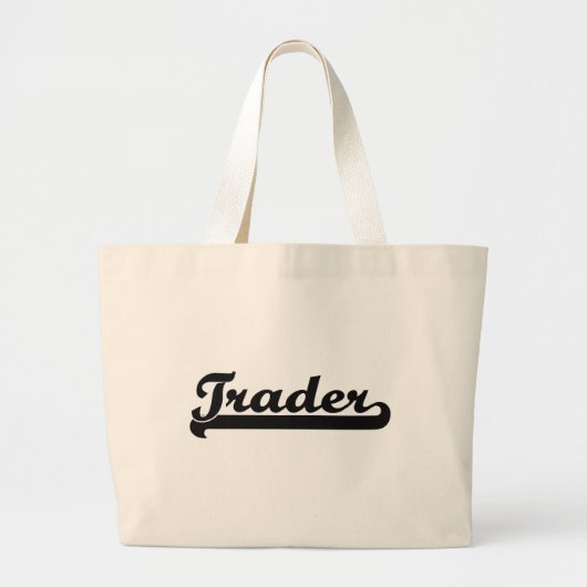Klassiek taakontwerp handelaar grote tote bag (Voorkant)