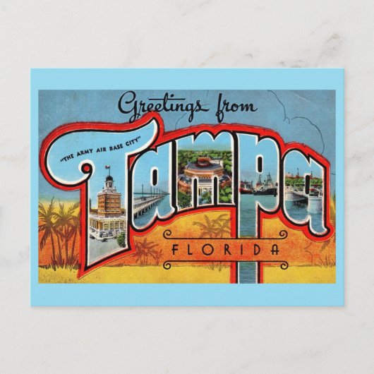 Klassiek Tampa Florida Briefkaart (Voorkant)