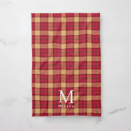 Klassiek tartan geruit Kerstmis Theedoek