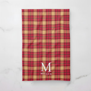 Klassiek tartan geruit Kerstmis Theedoek