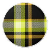 Klassiek Tartangeel zwart Patroonstylisch Keramische Knop (Voorkant)