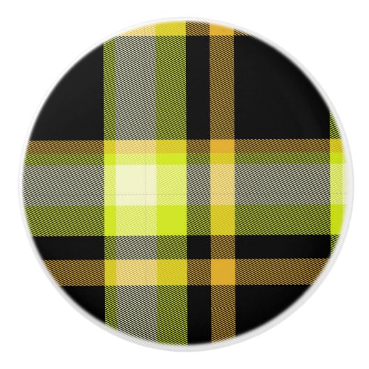 Klassiek Tartangeel zwart Patroonstylisch Keramische Knop (Voorkant)