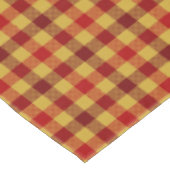 Klassiek Tartanpatroon met rode bruin geborduurd p Tafelkleed (Gekanteld)
