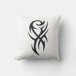 Klassiek tattoo-geïnspireerd lijnkunstontwerp kussen