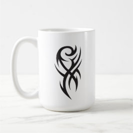 Klassiek tattoo-geïnspireerd lijntjeskunst ontwerp koffiemok