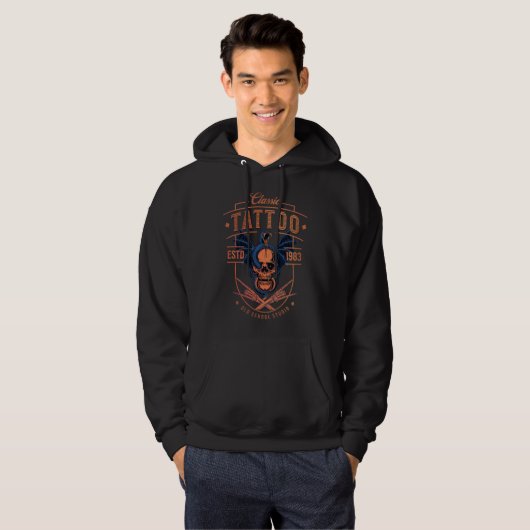 Klassiek Tattoo Oude School Studio Hoodie (Voorkant volledig)