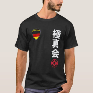 Klassiek Team Karate Kyokushin Duitse Vlag Japanse T-shirt