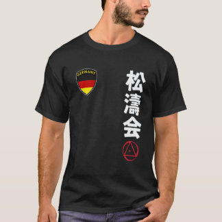 Klassiek team karate Shotokai Duitse vlag Japans  T-shirt