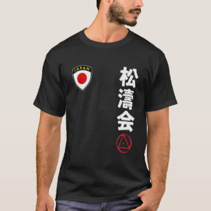 Klassiek Team Karate Shotokai Japan Vlag Kanji Jap T-shirt
