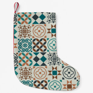 Klassiek  Tegel Pattern Kleine Kerstsok