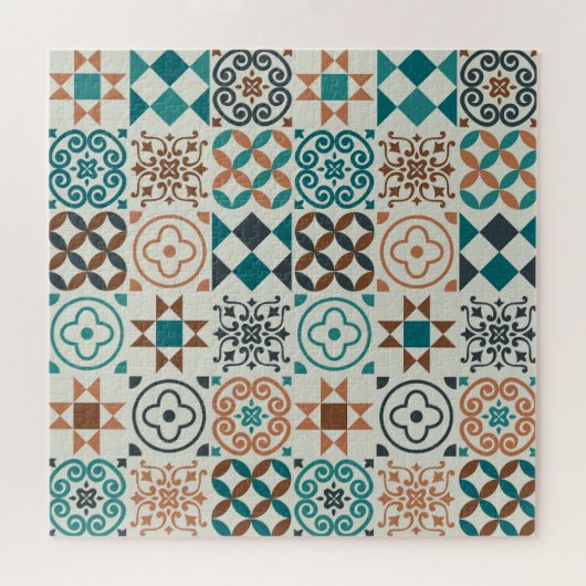Klassiek Tegel Pattern Legpuzzel (Horizontaal)