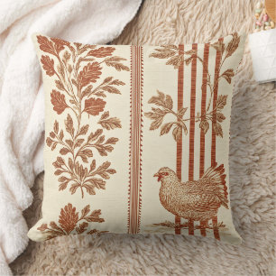 Klassiek Terracotta Schuur Kip Toile Patroon Kussen