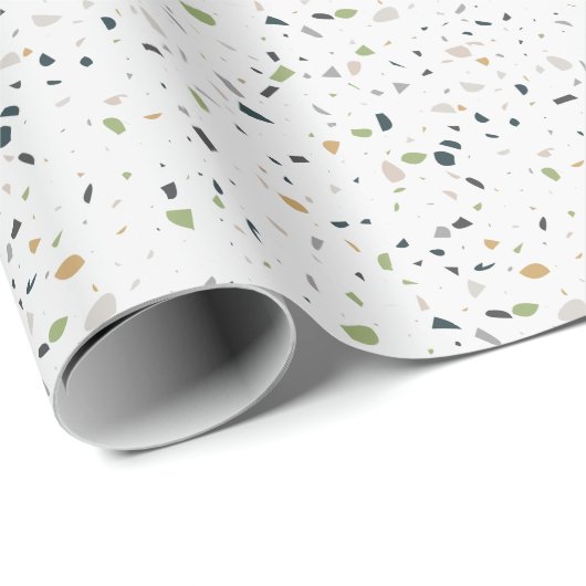 Klassiek terrazzo patroon achtergrond omslagpapier cadeaupapier (Rol Hoek)